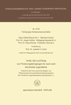 Cover Inhalt, Ziel und Erfolg von Förderungslehrgängen für noch nicht berufsreife Jugendliche (eBook, PDF)