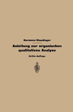 Anleitung zur organischen qualitativen Analyse (eBook, PDF) - Staudinger, Hermann