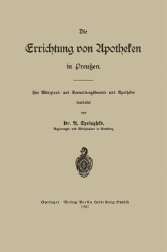 Cover Die Errichtung von Apotheken in Preußen (eBook, PDF)