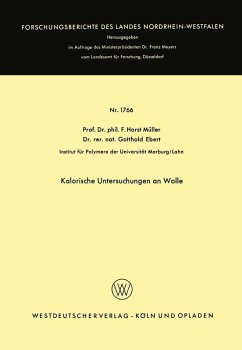 Cover Kalorische Untersuchungen an Wolle (eBook, PDF)