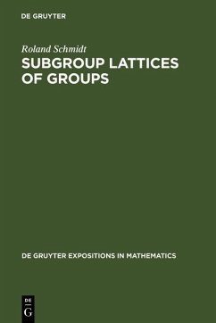 Subgroup Lattices of Groups (eBook, PDF) - Schmidt, Roland