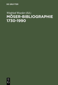 Möser-Bibliographie 1730-1990 (eBook, PDF)