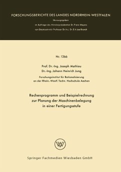 Rechenprogramm und Beispielrechnung zur Planung der Maschinenbelegung in einer Fertigungsstufe (eBook, PDF) - Mathieu, Joseph