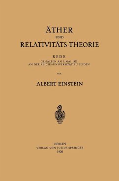 Äther und Relativitäts-Theorie (eBook, PDF) - Einstein, A.