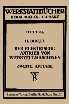 Cover Der elektrische Antrieb von Werkzeugmaschinen (eBook, PDF)