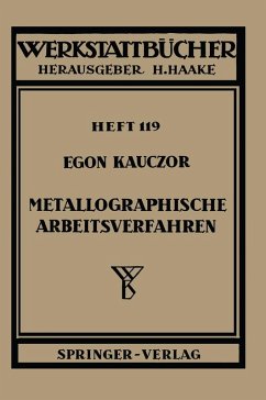 Cover Metallographische Arbeitsverfahren (eBook, PDF)