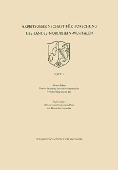 Von der Bedeutung der Geisteswissenschaften für die Bildung unserer Zeit / Die Lehre vom Ursprung und Sinn der Theorie bei Aristoteles (eBook, PDF) - Richter, Werner