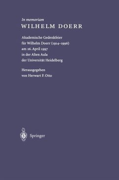 In memoriam WILHELM DOERR (eBook, PDF) - Doerr, Wilhelm