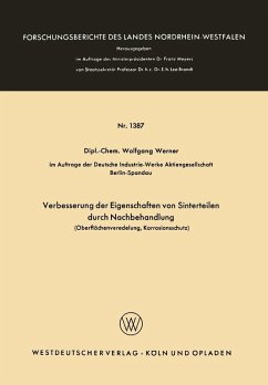 Verbesserung der Eigenschaften von Sinterteilen durch Nachbehandlung (eBook, PDF) - Werner, Wolfgang