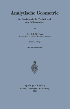 Analytische Geometrie für Studierende der Technik und zum Selbststudium (eBook, PDF) - Hess, Adolf