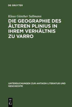 Cover Die Geographie des älteren Plinius in ihrem Verhältnis zu Varro (eBook, PDF)
