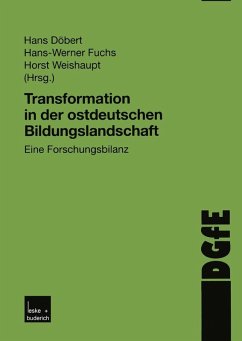 Cover Transformation in der ostdeutschen Bildungslandschaft (eBook, PDF)
