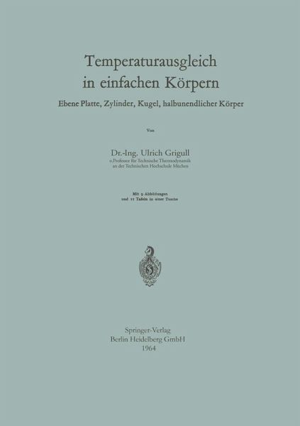 Temperaturausgleich in einfachen Körpern (eBook, PDF)