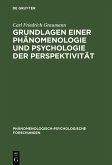Grundlagen einer Phänomenologie und Psychologie der Perspektivität (eBook, PDF)