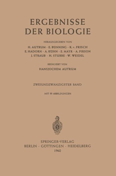Ergebnisse der Biologie (eBook, PDF)