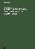 Signaturenlexikon / Dictionary of Signatures (eBook, PDF)