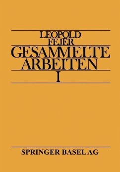 Leopold Fejér Gesammelte Arbeiten I (eBook, PDF) - Fejer, L.