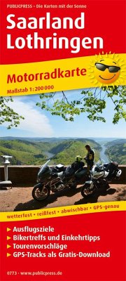 PublicPress Motorradkarte Saarland - Lothringen