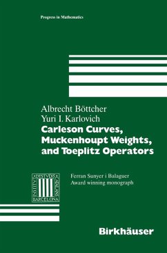 Carleson Curves, Muckenhoupt Weights, and Toeplitz Operators (eBook, PDF) - Böttcher, Albrecht; Karlovich, Yuri I.