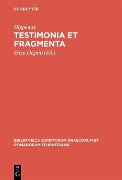 Testimonia et fragmenta (eBook, PDF) - Hipponax