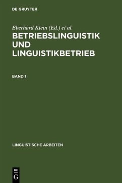 Cover Betriebslinguistik und Linguistikbetrieb (eBook, PDF)