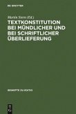 Textkonstitution bei mündlicher und bei schriftlicher Überlieferung (eBook, PDF)