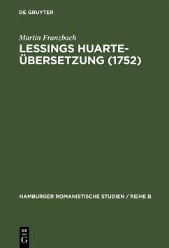 Lessings Huarte-Übersetzung (1752) (eBook, PDF) - Franzbach, Martin