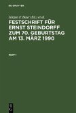 Festschrift für Ernst Steindorff zum 70. Geburtstag am 13. März 1990 (eBook, PDF)