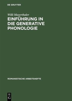 Einführung in die generative Phonologie (eBook, PDF) - Mayerthaler, Willi