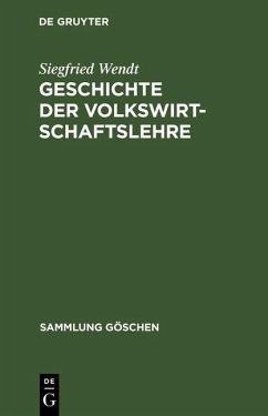 Geschichte der Volkswirtschaftslehre (eBook, PDF) - Wendt, Siegfried