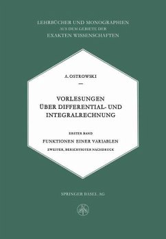 Cover Vorlesungen Über Differential- und Integralrechnung (eBook, PDF)