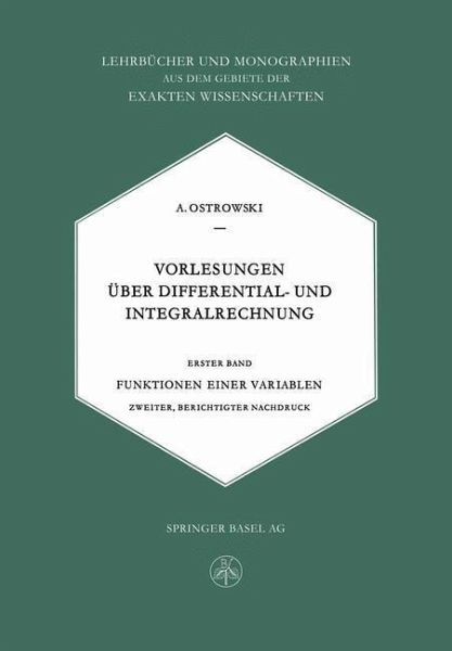 Vorlesungen Über Differential- und Integralrechnung (eBook, PDF) Vorlesungen Über Differential- und Integralrechnung (eBook, PDF)