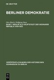 Berlin als Hauptstadt der Weimarer Republik 1919-1933 (eBook, PDF)