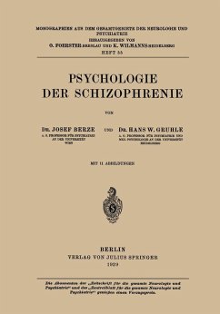 Psychologie der Schizophrenie (eBook, PDF) - Berze, Hans W.; Gruhle, Hans W.