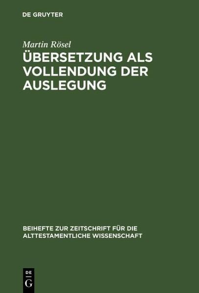 Übersetzung als Vollendung der Auslegung (eBook, PDF)