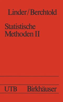 Statistische Methoden II Varianzanalyse und Regressionsrechnung (eBook, PDF) - Linder; Berchtold
