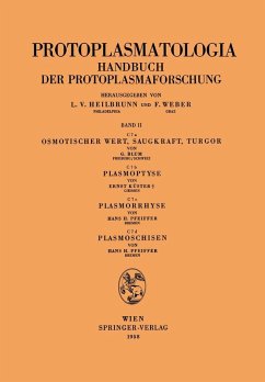 Osmotischer Wert, Saugkraft, Turgor Plasmoptyse Plasmorrhyse Plasmoschisen (eBook, PDF) - Blum, Gebhard; Küster, Ernst; Pfeiffer, Hans H.