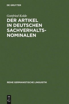 Der Artikel in deutschen Sachverhaltsnominalen (eBook, PDF) - Kolde, Gottfried