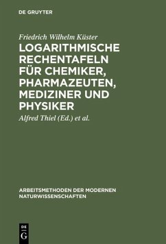 Cover Logarithmische Rechentafeln für Chemiker, Pharmazeuten, Mediziner und Physiker (eBook, PDF)