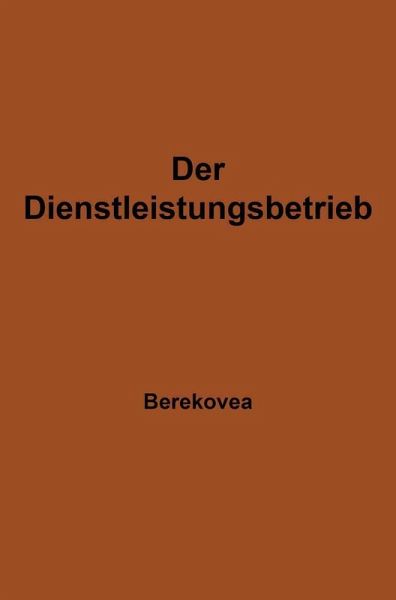 Der Dienstleistungsbetrieb (eBook, PDF)