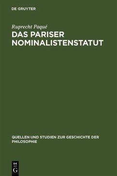 Cover Das Pariser Nominalistenstatut (eBook, PDF)