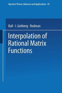 Interpolation of Rational Matrix Functions (eBook, PDF) - Ball, Joseph; Gohberg, I.; Rodman