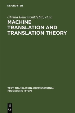 Cover Machine Translation and Translation Theory (eBook, PDF)
