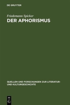 Cover Der Aphorismus (eBook, PDF)