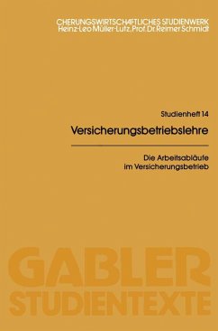 Die Arbeitsabläufe im Versicherungsbetrieb (eBook, PDF) - Müller-Lutz, Heinz Leo