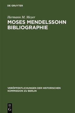 Moses Mendelssohn Bibliographie (eBook, PDF) - Meyer, Hermann M.
