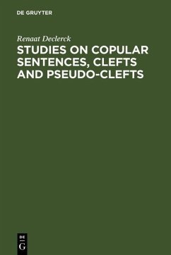 Studies on Copular Sentences, Clefts and Pseudo-Clefts (eBook, PDF) - Declerck, Renaat