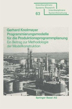 Programmierungsmodelle für die Produktionsprogrammplanung (eBook, PDF) - Knolmayer