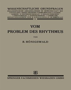 Vom Problem des Rhythmus (eBook, PDF) - Hönigswald, Richard