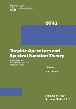 Toeplitz Operators and Spectral Function Theory (eBook, PDF) - Nikolsky, N.